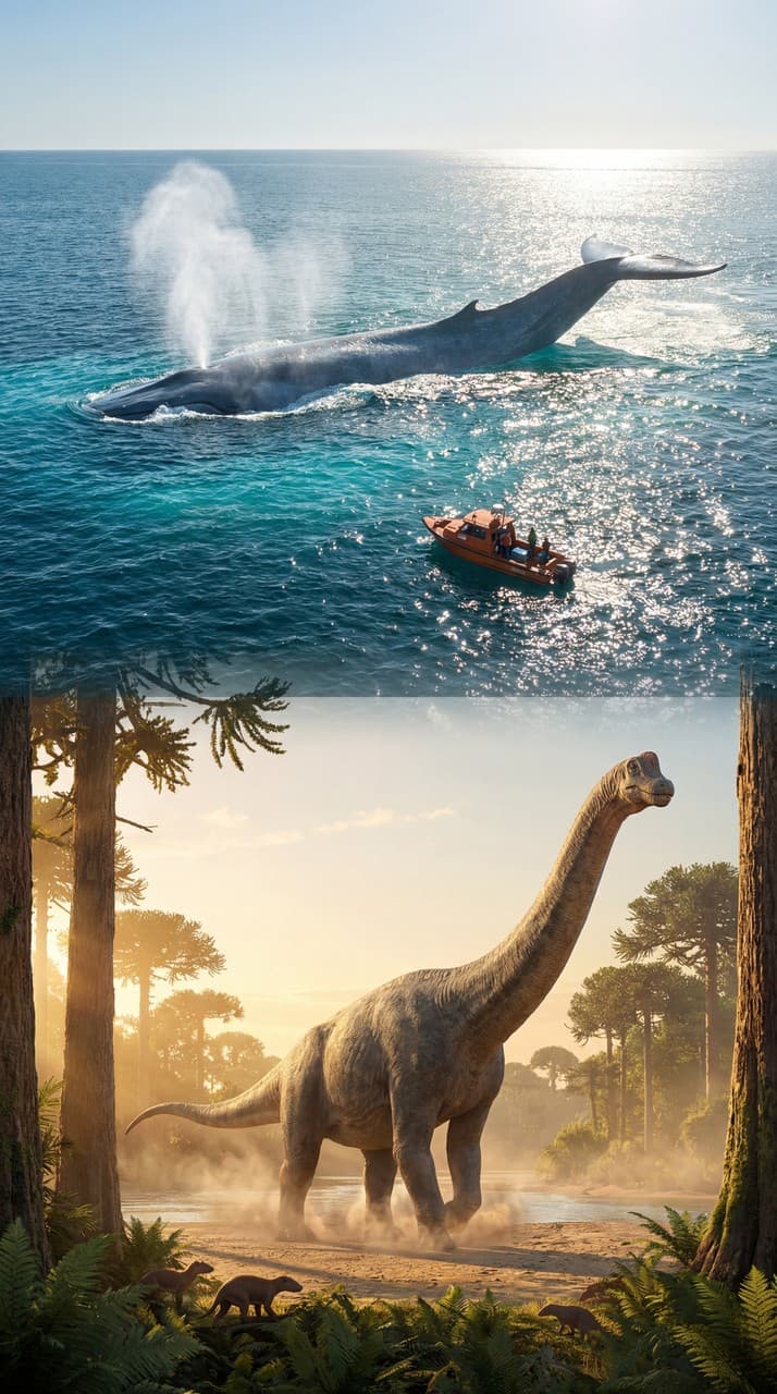 Who Is Bigger: Dinosaur or Blue Whale?